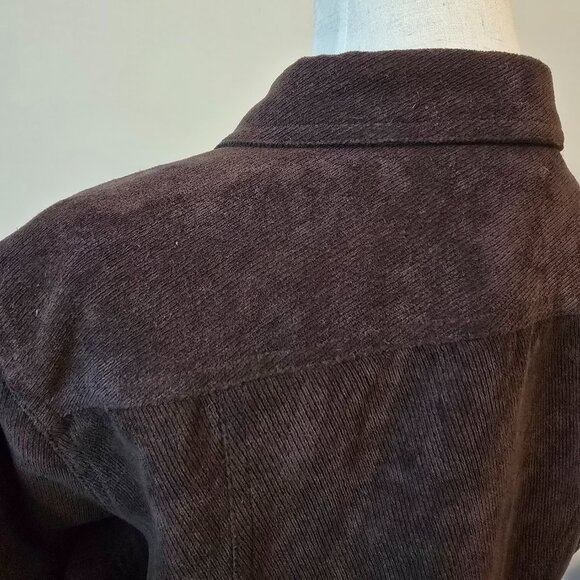 Cotton Ginny - Vintage Corduroy Brown Button Up Top & Skirt Set - Picture 6 of 14